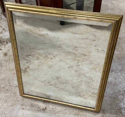 Gold Wood Beveled Mirror