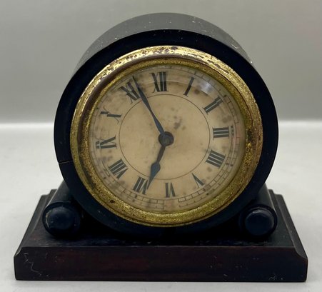 Vintage Wooden Small Mantle Clock