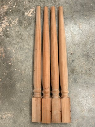 Set Of 4 NEW Solid CHERRY Turnings Lot # 1