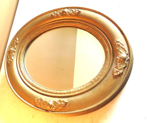 Gilt Carved Oval Framed Mirror