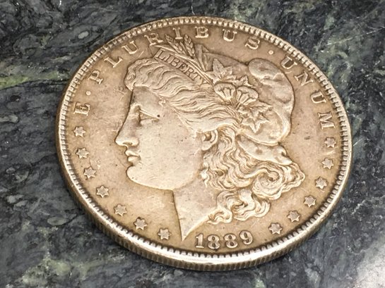 Very Nice 1889 Morgan Silver Dollar - Stored 60 Plus Years - Liberty / Eagle - Good Overall Condition