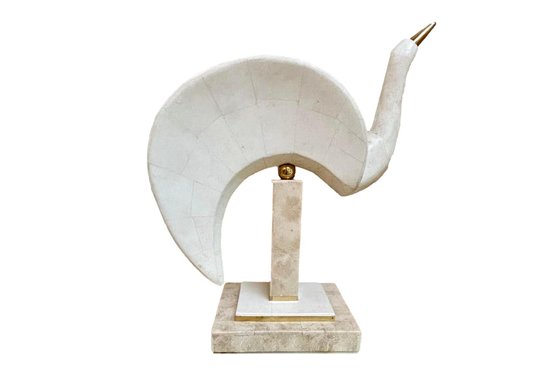 1 Of 2 Modern Mid Century Minimalist Swan Sculpture