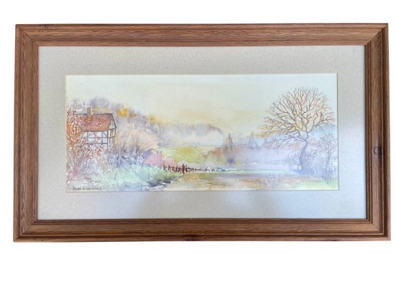 Well Framed Signed Watercolor By Artist John H. Instance (British, B. 1945)
