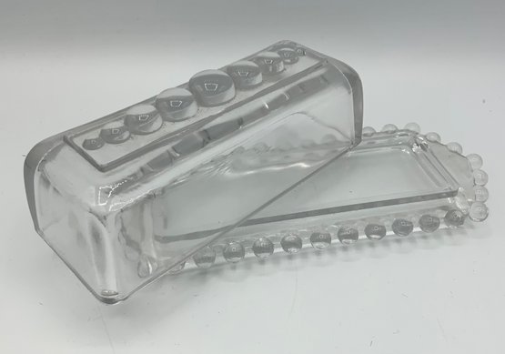 Vintage Imperial Glass Candlewick Butter Dish