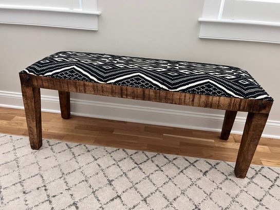 Cotton Upholstered Bench