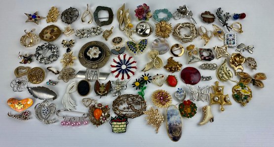 Over 75 Vintage Pins And Brooches!