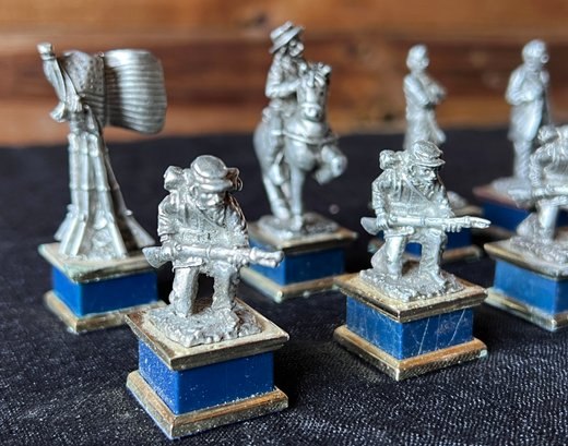 Cast Pewter American Civil War Series Chess Set - Complete