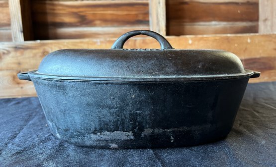 Vintage Cast Iron Roaster Pot W/ Lid