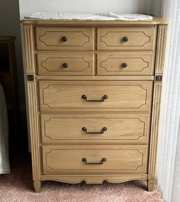 Traditional Blonde Wood Chest Of Drawers (1 Of 2)