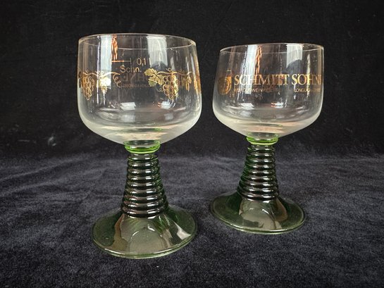 Vintage Schmitt Sohne Roemer Wine Glasses