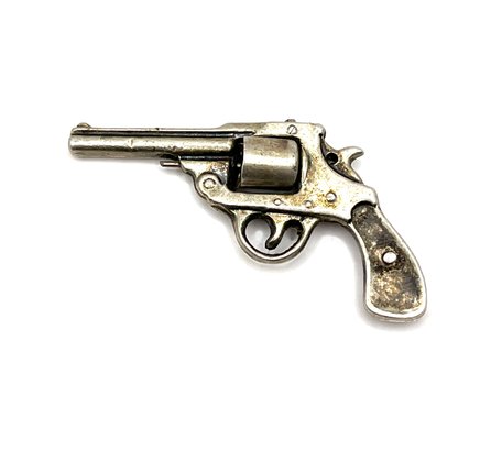 Vintage Sterling Silver Colt Revolver Gun Charm