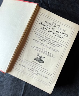 1926 Henley's Twentieth Century Home & Workshop Formulas Recipes & Processes
