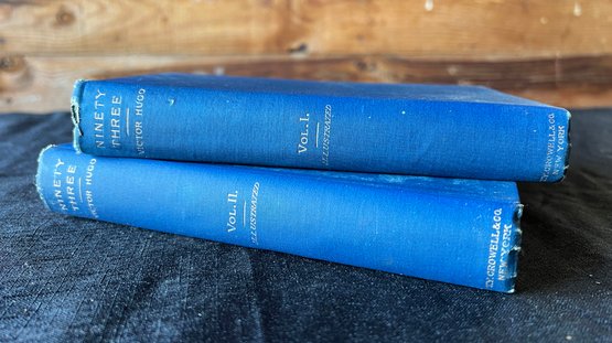 Rare C.1888 Ninety-Three By Victor Hugo 2 Volume Book Set
