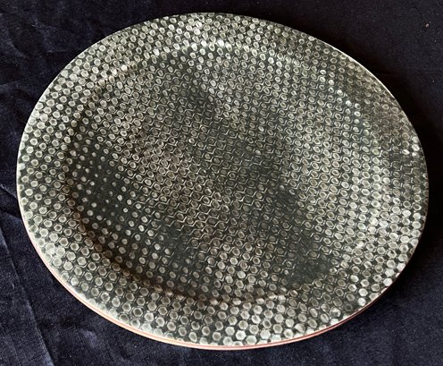 Vintage Studio Art Pottery Snakeskin Charger / Platter