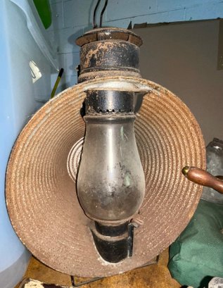 Large Early 20th C Signal Gas Lamp