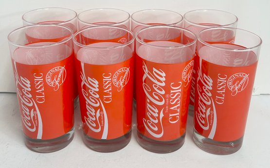 Set Of 8 Coca Cola Glasses