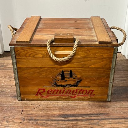 Vintage Remington Wood Insulated Cooler