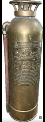 Vintage Brass Randolph Soda-Acid Fire Extinguisher