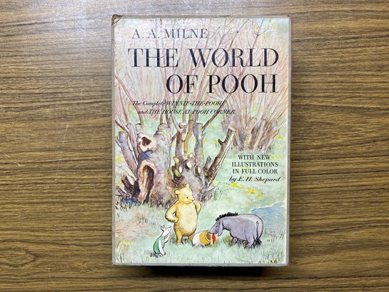 The World Of Pooh And Christopher Robin. By A. A. Milne. 2 Volume ILL. HC With DJs Box Set Published In 1957.