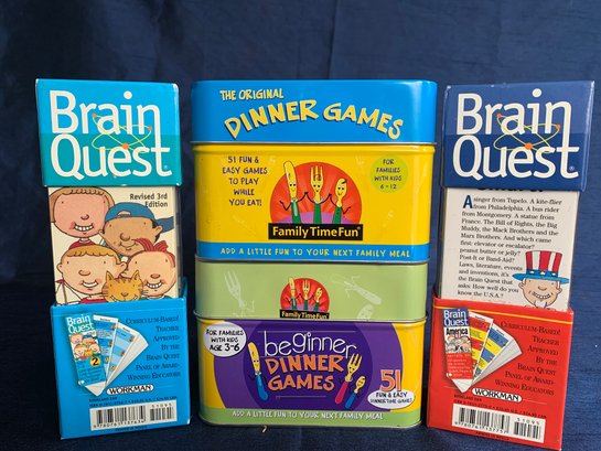 Two New Brain Games And Two Dinner Games Tins