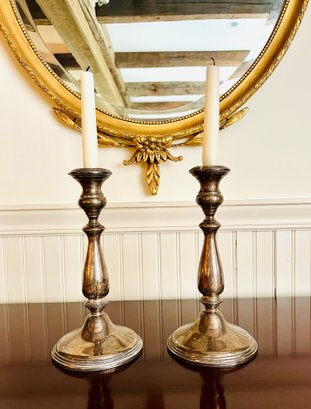 PAIR Sterling Silver Candle Holders