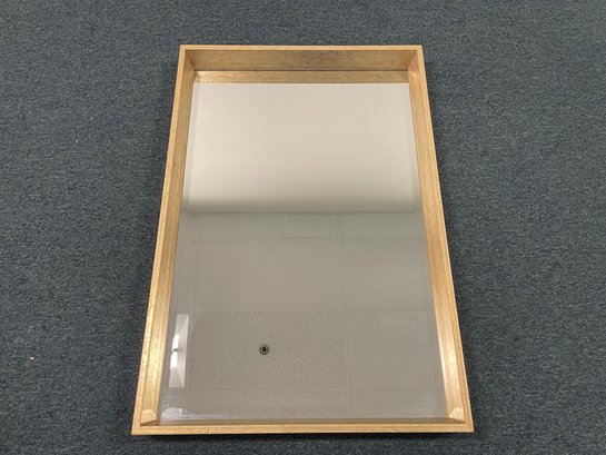 Large Gilt Box Framed Beveled Glass Wall Mirror