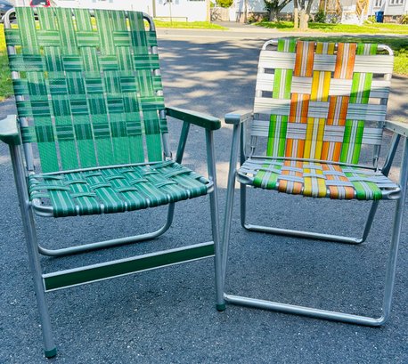 Lot Of 2 Vintage Lawn Chairs