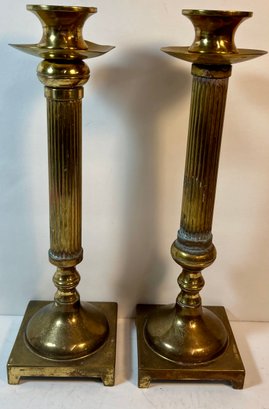 Made In USA Solid Brass Candlestick Holders