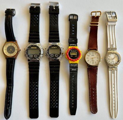6 Watches: Swatch, Reflex, Timex, Digital & More