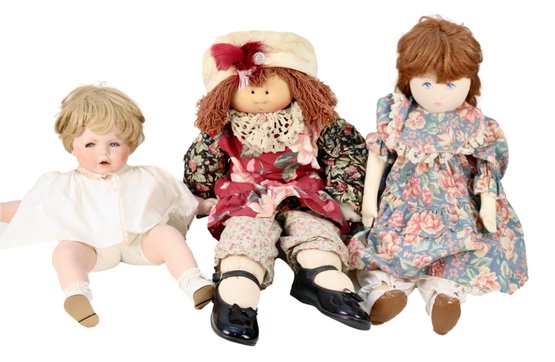 3 Vintage Collectible Dolls