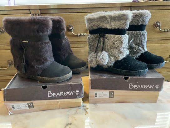 Pair Of Unused Or Very Lightly Used Bearpaw Tama And Sonjo Women's Boots  Size 9