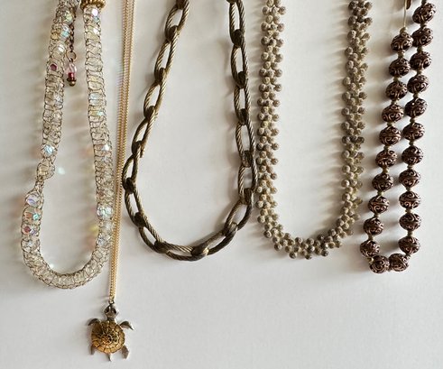 5 Necklaces, Some Vintage
