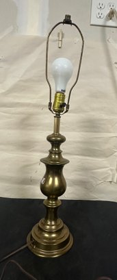Working Leviton Vintage Long Heavy Soils Brass PortableTable Lamp Made In USA. SR/ WA-D