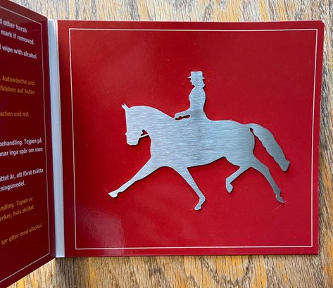Horse And Rider Metal Cut-out Car Sign / Decoration