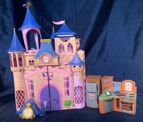 Folding Play Castle And Doll Size Kitchen