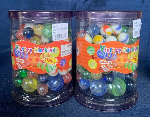 Two Containers Of Unopened Victory Marbles