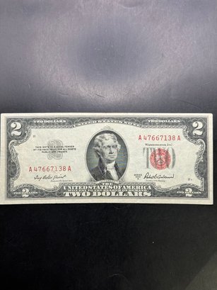 Red Seal $2 Bill 1953-A
