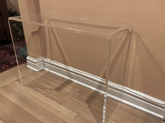 Modern Clear Lucite Acrylic Console Table