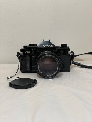 Canon A-1 35mm Camera With Canon 50mm Lens