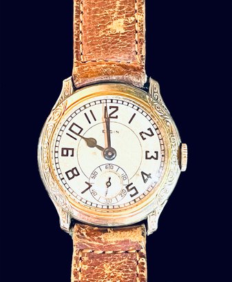 Vintage ELGIN Leather Banded Watch