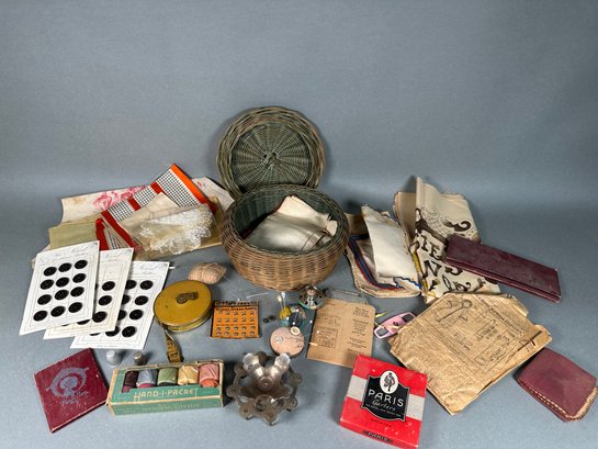 Large Collection Of Vintage Sewing Treasures