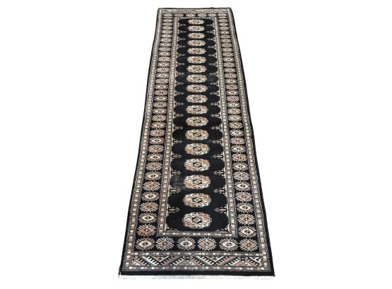 Hand Knotted Wool Bokhara Runner Rug    7'6' X 2'6'