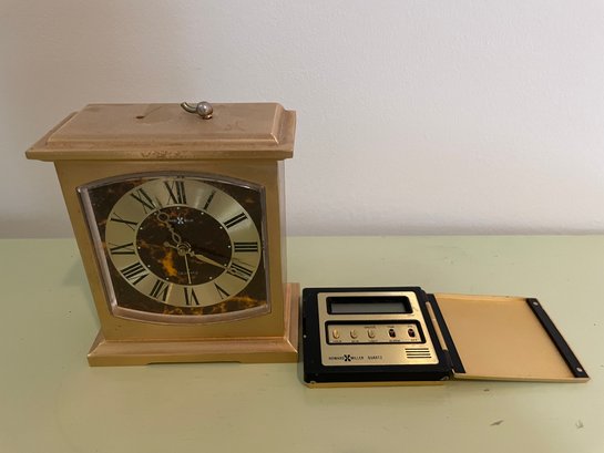 Pair Of Herman Miller Quartz  Clocks.