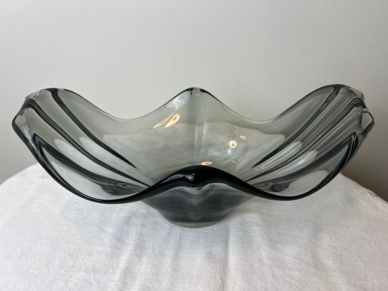 Vintage Viking Glass Charcoal Bowl