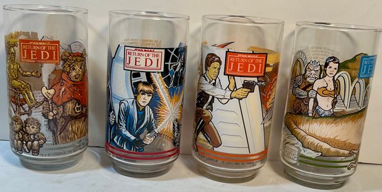 1983 Star Wars Return Of The Jedi Burger King Glasses