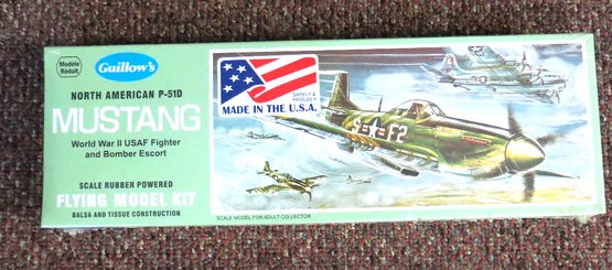 Mustang P-51D Wood Model Kit Sealed In Box