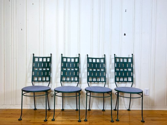 Shaver Howard Cast Iron Chairs With Upholstered Seats