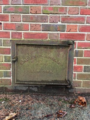 A Vintage Metal Clean Out Door By H.W. Covert - Garage