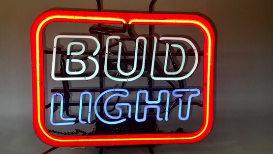 Vintage Bud Light Neon Sign By Anheuser Busch