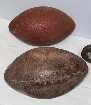 Vintage Pennbilt Football, Antique Football And A Pair Of Black Leather ...